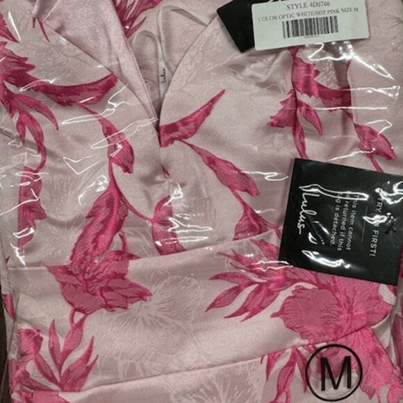 NWT Lulus With Passion Pink Floral Print Jacquard Sleeveless Maxi Dress - Picture 5 of 8